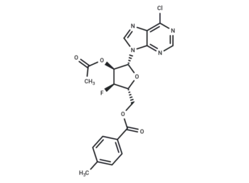 5'-O-(p-Toluoyl)-2'-O-acetyl-3'-deoxy-3'-fluoro-6-chloroinosine