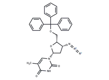 1-(3-beta-Azido-2,3-dideoxy-5-O-trityl-beta-D-threopenta-furanosyl)thymine